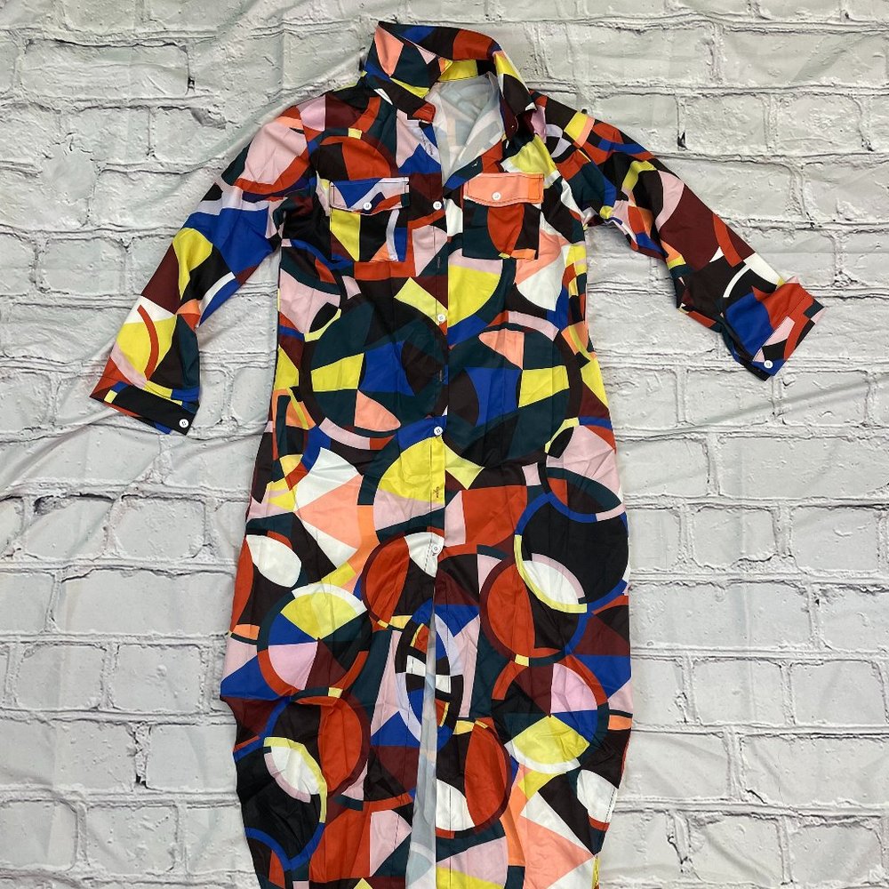 Geometric Print Maxi Dress